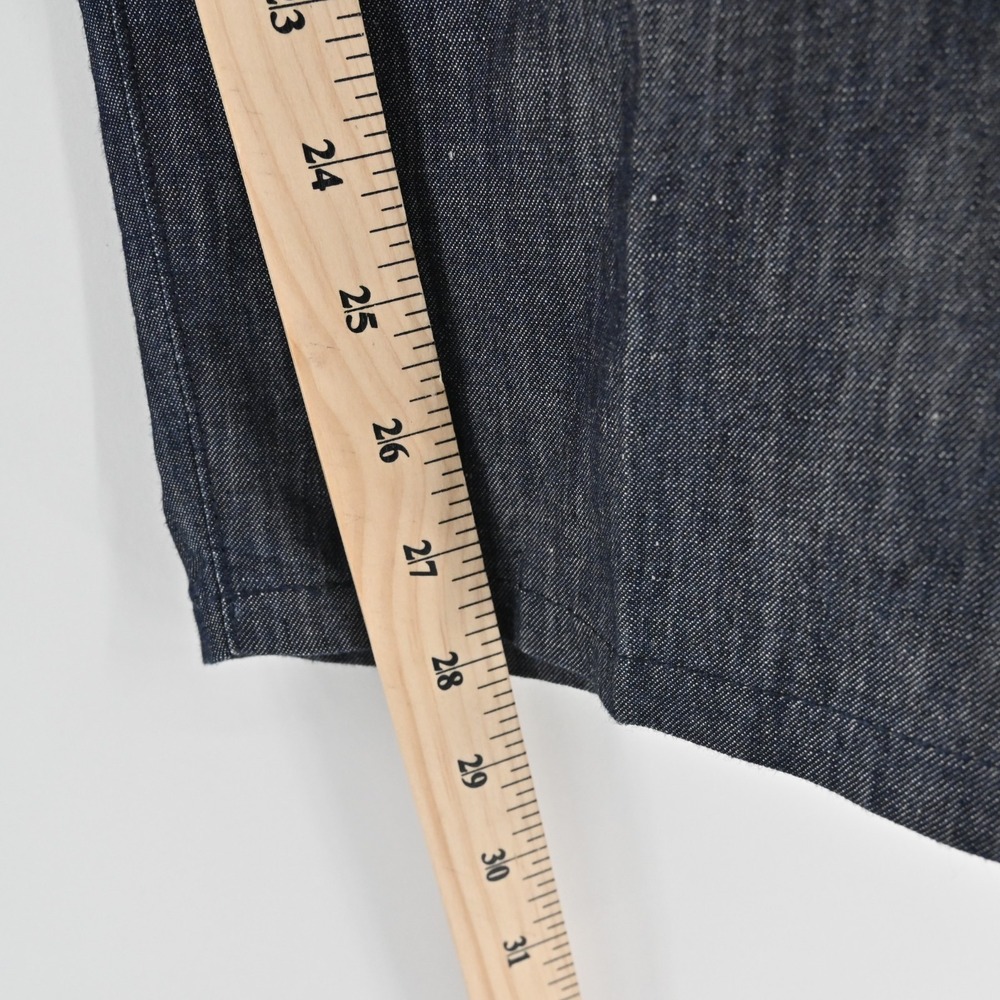 Canali Womens Trousers Size 54 Dark‎ Chambray Classic Tapered Pants Made Italy - Picture 5 of 11